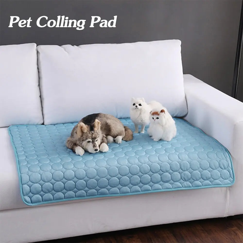 Ice Silk Cooling Pad for Pets – Summer Comfort for Dogs & Cats Pet Essentials-11