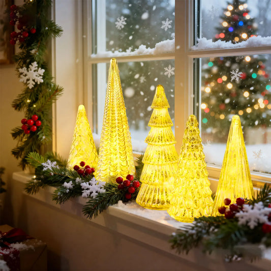 BFF Collection Set of 5 Illuminated Trees