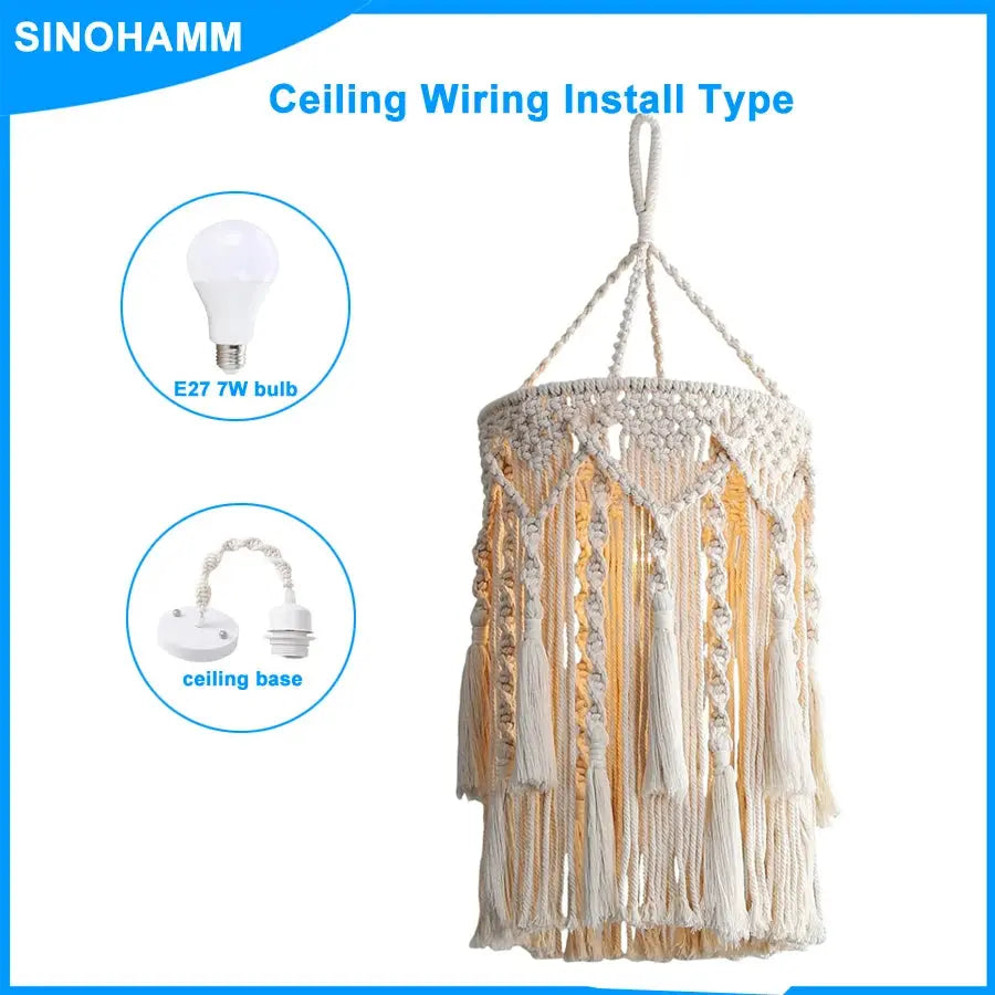 Chic Macrame Boho Glow Lamp Shop Mart Local
