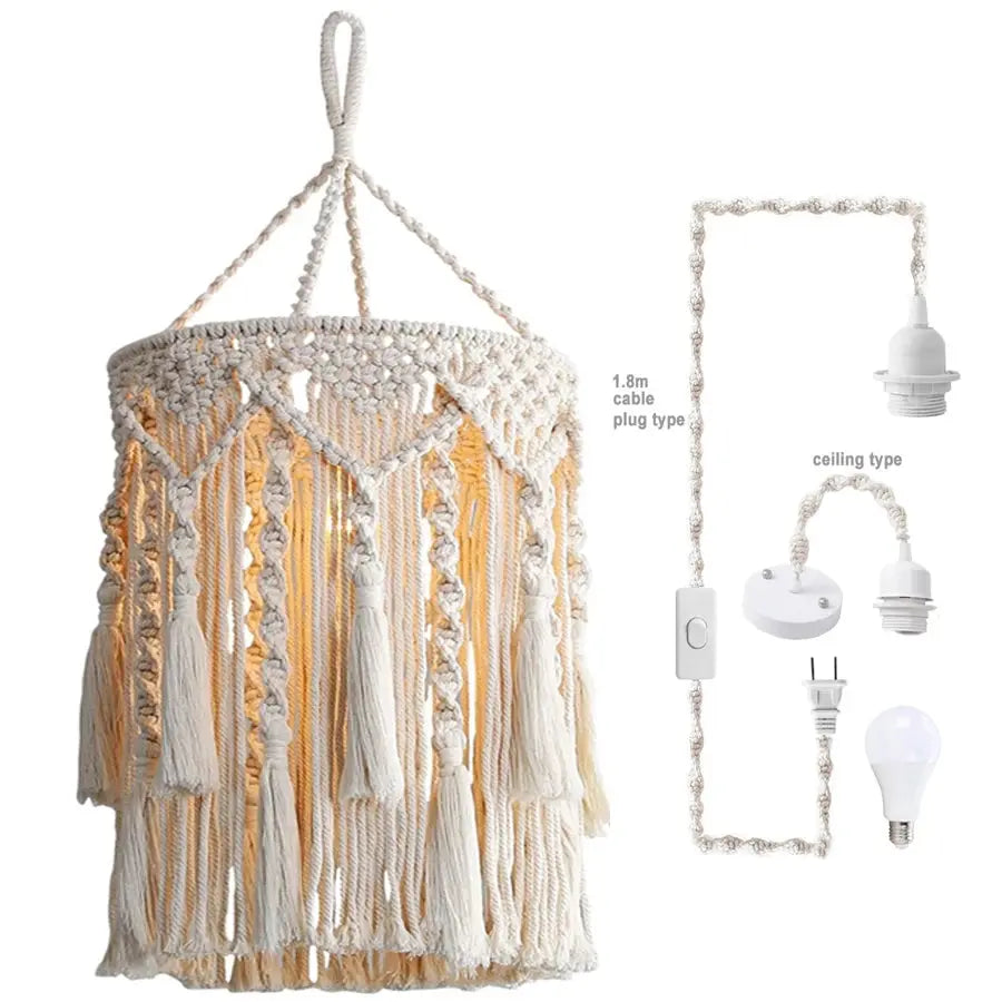 Chic Macrame Boho Glow Lamp Shop Mart Local