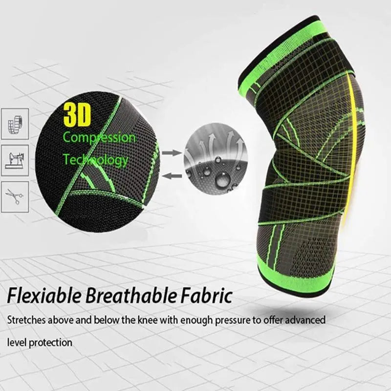 Pressurized Elastic Compression Knee Pads Fitness-7