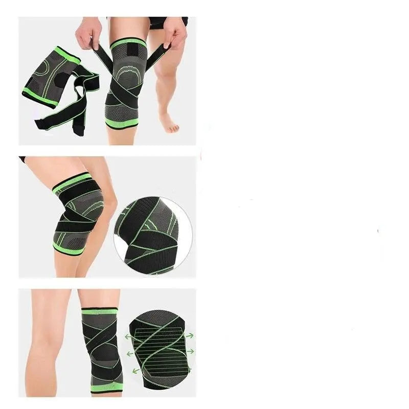 Pressurized Elastic Compression Knee Pads Fitness-7