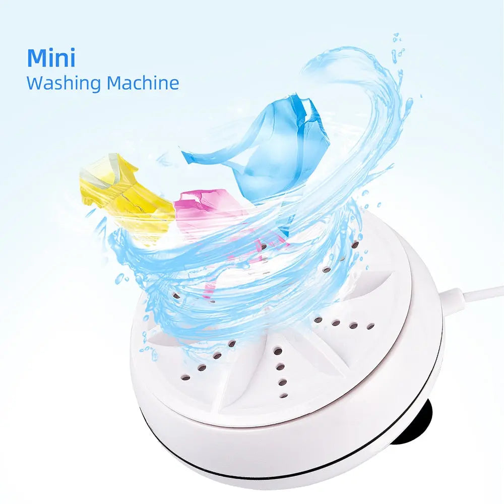 2 in 1 Portable Mini Ultrasonic Washing Machine Home Essentials-6