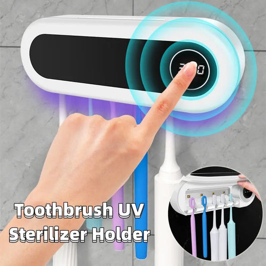 UV Toothbrush Sterilizer & Toothpaste Dispenser 