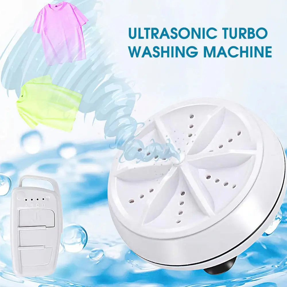 2 in 1 Portable Mini Ultrasonic Washing Machine Home Essentials-6