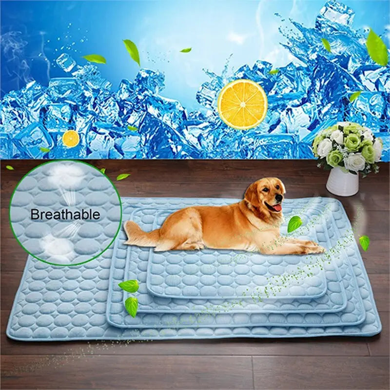 Ice Silk Cooling Pad for Pets – Summer Comfort for Dogs & Cats Pet Essentials-11