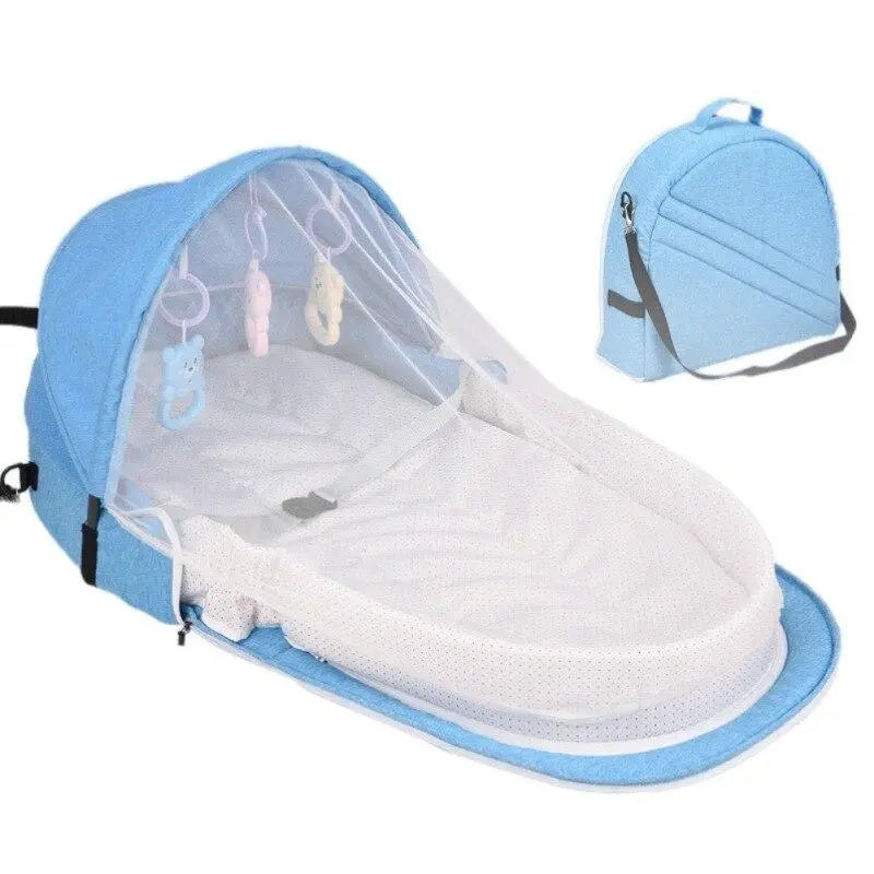 Multipurpose Foldable Baby Bed with Mosquito Net Baby Essentials-5