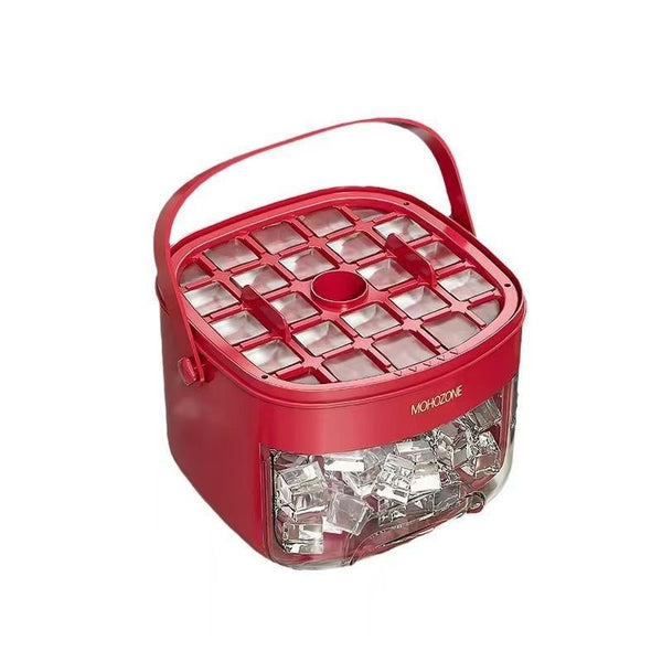 48-Cube Press Ice Tray with Portable Ice Bucket – Ultimate Ice-Making Convenience