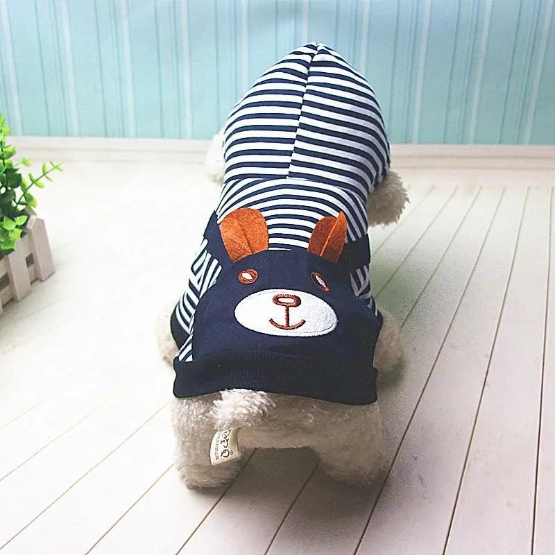 Hoodie Style Striped Dog Winter Clothes Pet Essentials-11