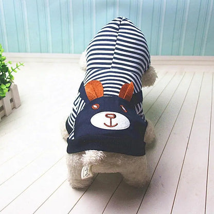 Hoodie Style Striped Dog Winter Clothes Pet Essentials-11