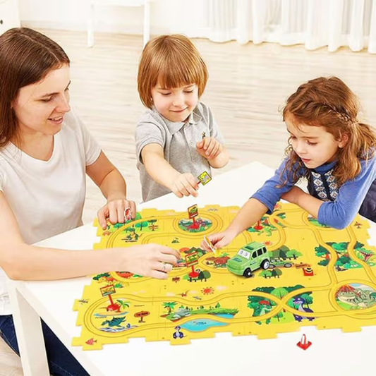 Children’s Educational Puzzle Track Car Play Set
