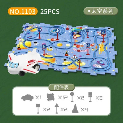 Children’s Educational Puzzle Track Car Play Set
