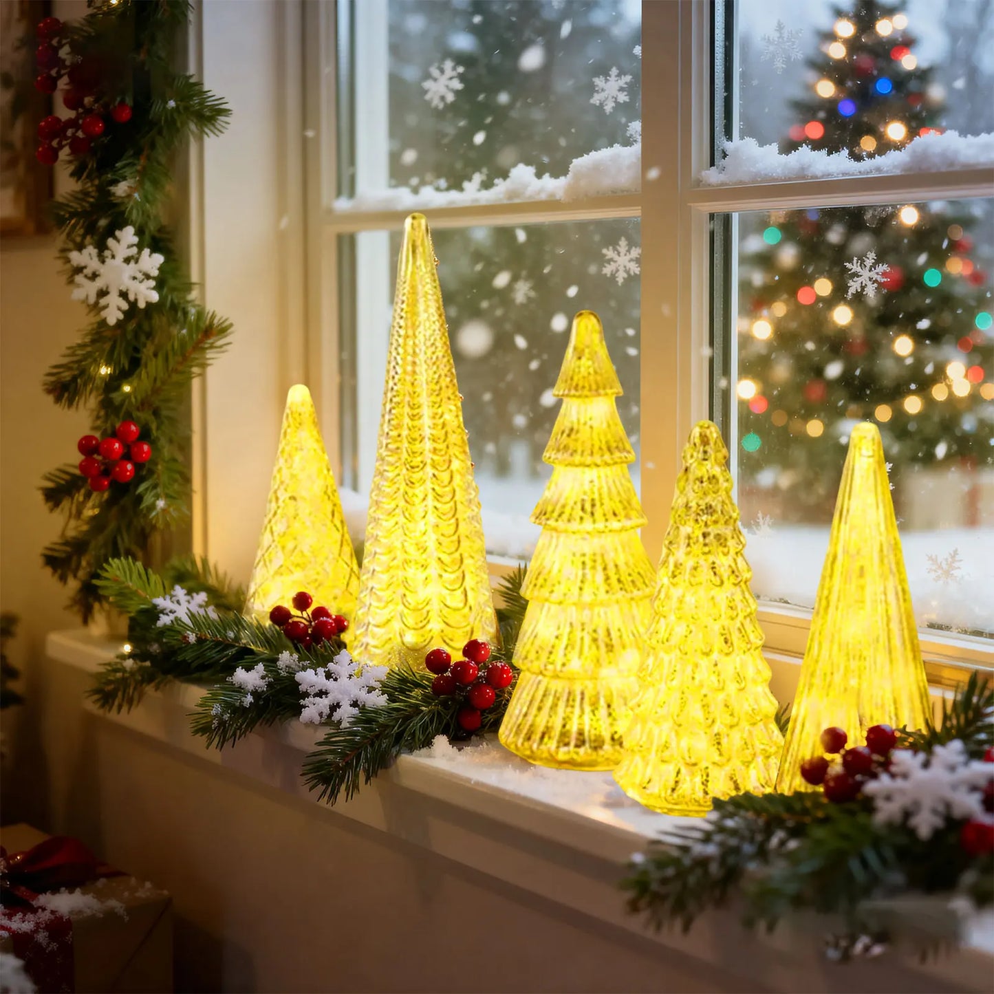 BFF Collection Set of 5 Illuminated Trees