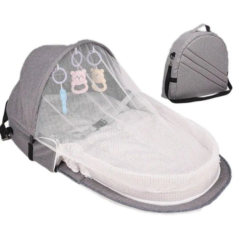 Multipurpose Foldable Baby Bed with Mosquito Net Baby Essentials-5