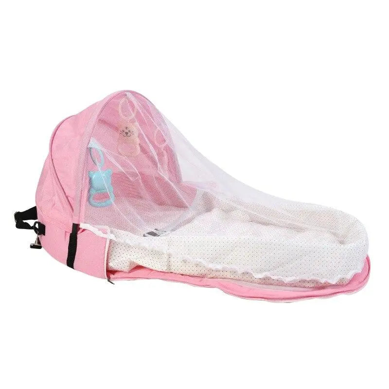 Multipurpose Foldable Baby Bed with Mosquito Net Baby Essentials-5
