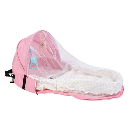 Multipurpose Foldable Baby Bed with Mosquito Net Baby Essentials-5