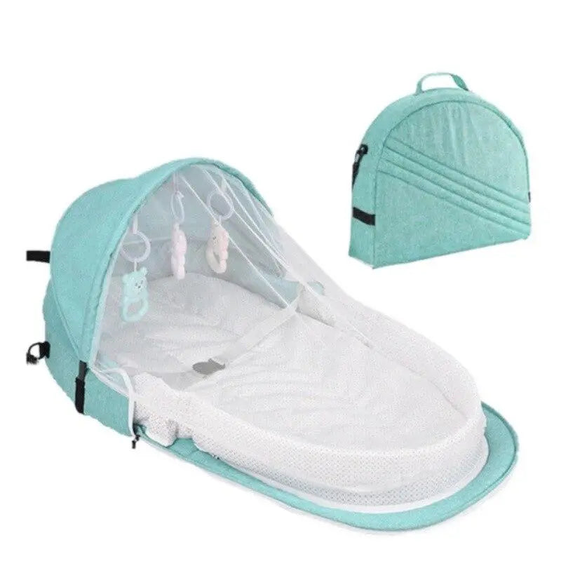 Multipurpose Foldable Baby Bed with Mosquito Net Baby Essentials-5