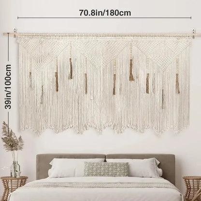 Elegant Extra Large Macrame Wall Hanger Tapestry Shop Mart Local