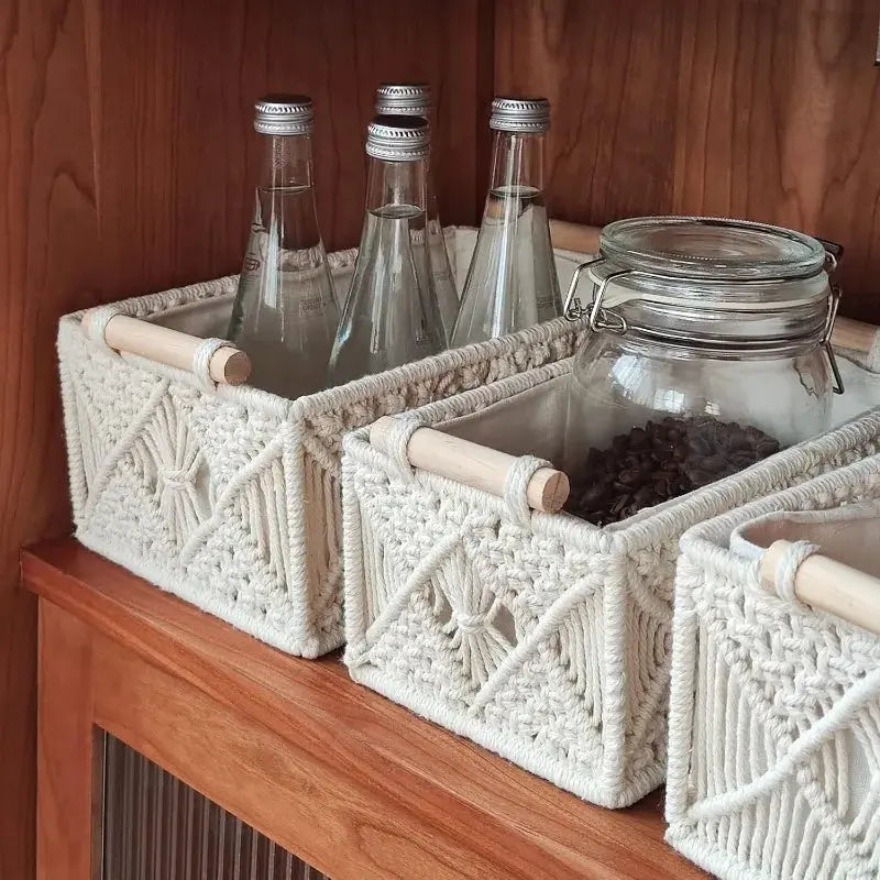 5 PCS Macrame Storage Baskets Shop Mart Local