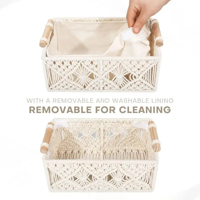 5 PCS Macrame Storage Baskets Shop Mart Local