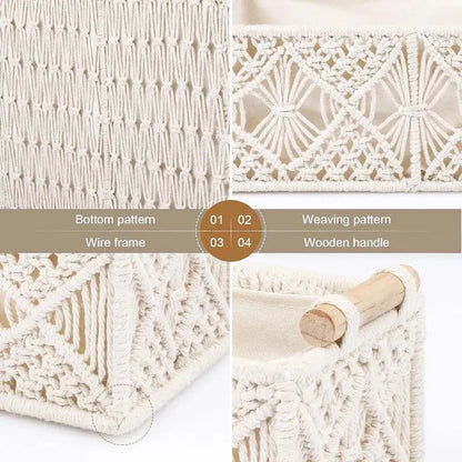 5 PCS Macrame Storage Baskets Shop Mart Local