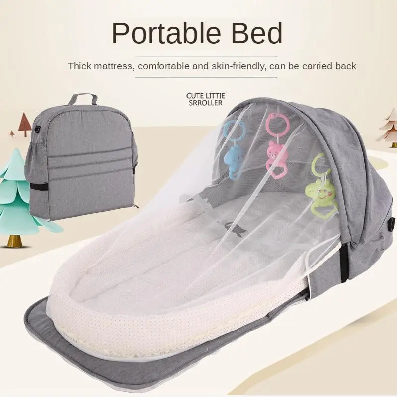 Multipurpose Foldable Baby Bed with Mosquito Net Baby Essentials-5